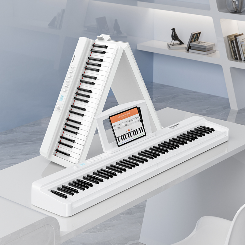 新品發(fā)布丨特倫斯TERENCE X88E折疊電鋼琴新添「時(shí)尚白」，時(shí)髦與高級感的碰撞